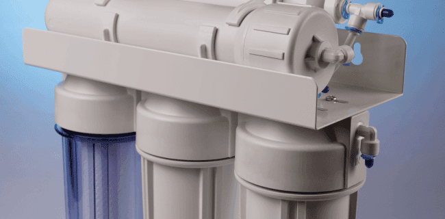 Professional water conditioning system installation completed