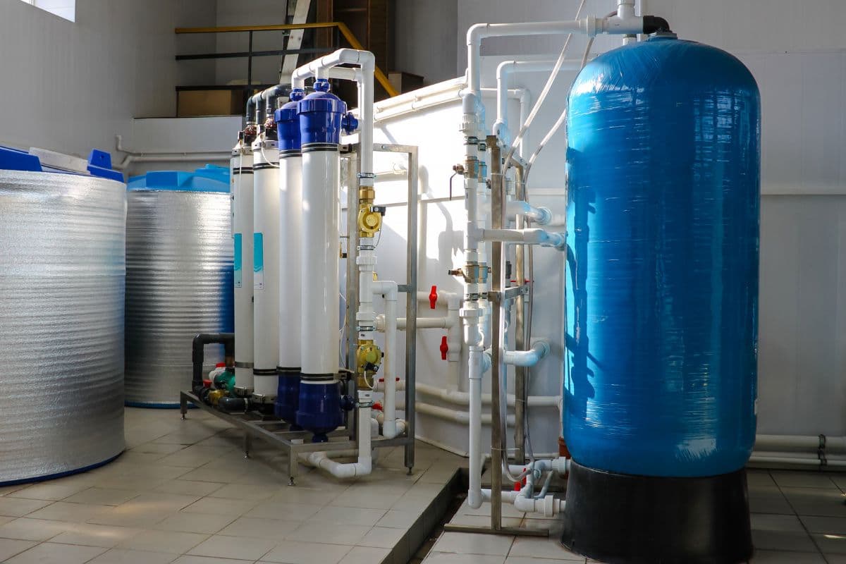 Commercial water treatment system installation
